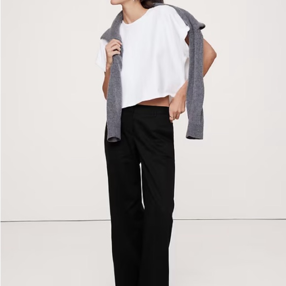 Banana Republic Essential Wide Leg Black Women's Pants